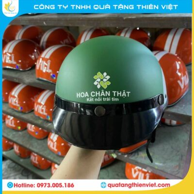 Địa chỉ sản xuất mũ bảo hiểm in logo giá rẻ tại Hà Nội