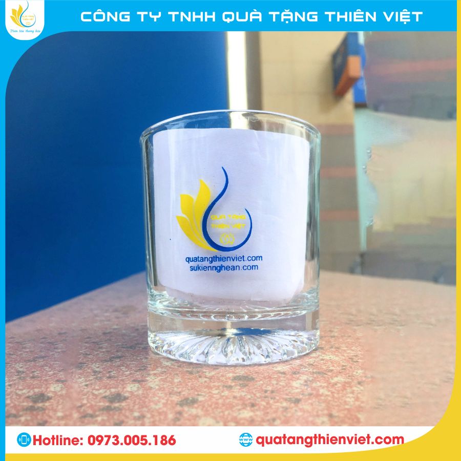 Đơn vị sản xuất cốc thủy tinh in logo tại TP Vinh, Nghệ An