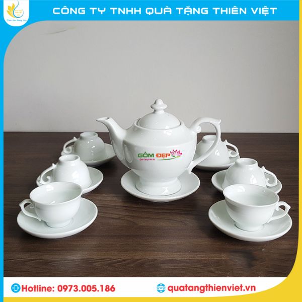 In logo lên ấm chén bát tràng tại TP Vinh, Nghệ An