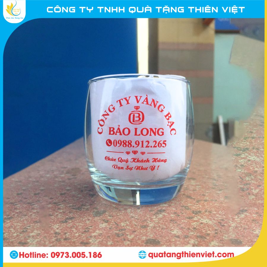 Xưởng In Logo Lên Cốc Thủy Tinh Tại Vinh