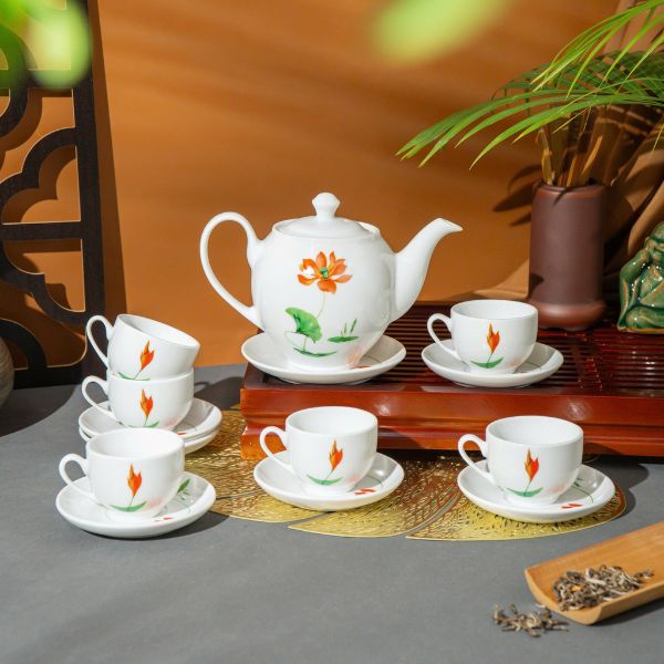 Bộ ấm chén in logo doanh nghiệp