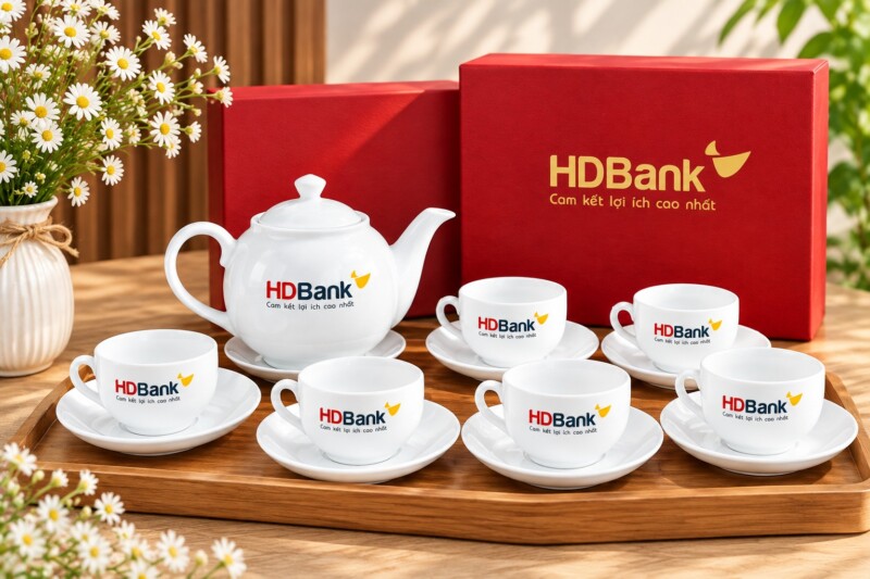 Các cách in logo lên ấm chén phổ biến hiện nay