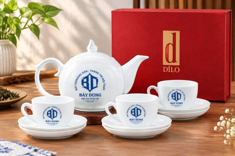 Xưởng Ấm Chén In Logo: Kinh Nghiệm Chọn Đơn Vị Sản Xuất - Quà Tặng Thiên Việt Chọn xưởng ấm chén in logo cần quan tâm điều gì