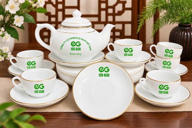 Xưởng Ấm Chén In Logo: Kinh Nghiệm Chọn Đơn Vị Sản Xuất - Quà Tặng Thiên Việt Những yếu tố ảnh hưởng đến giá ấm chén in logo